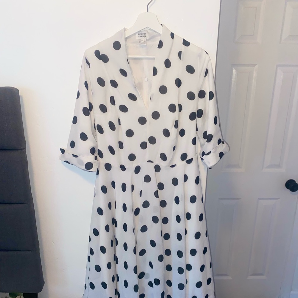 Unique vintage polka dot dress